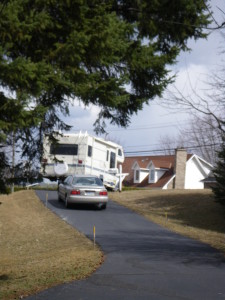 Millie heading out of the driveway for the last time. So long girl, you will be missed.