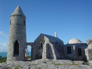 Bonnie at the back of the Hermitage on Cat Island in the Bahamas