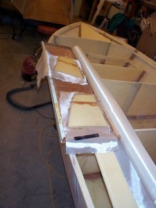 Glassing the bottom of the forward seat sides