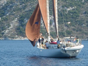 Like the tanbark sails on the old schooner