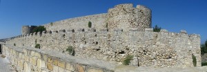 The back wall of the castle in cesme