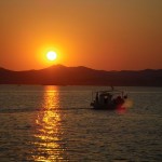 An early rise made watching the sunset and the fisherman go out was the last thing we did before bed